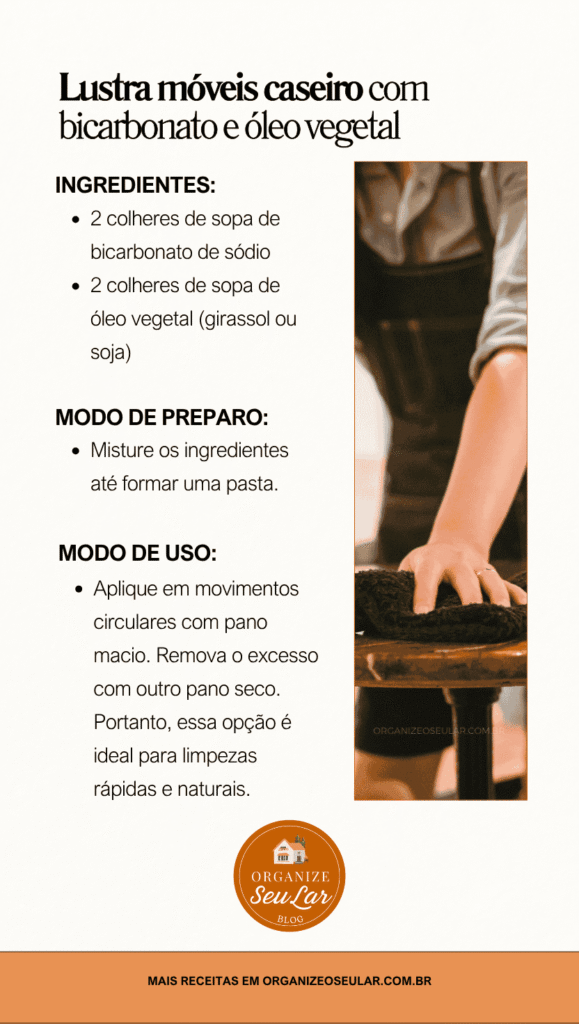 receita de lustra móveis caseiro