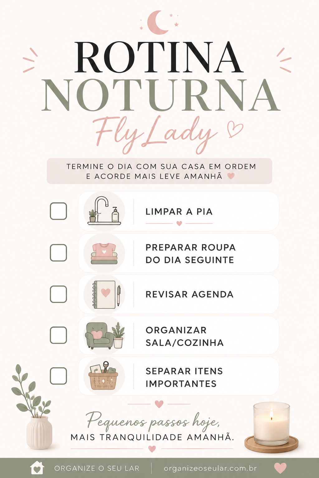 rotina noturna no método FlyLady