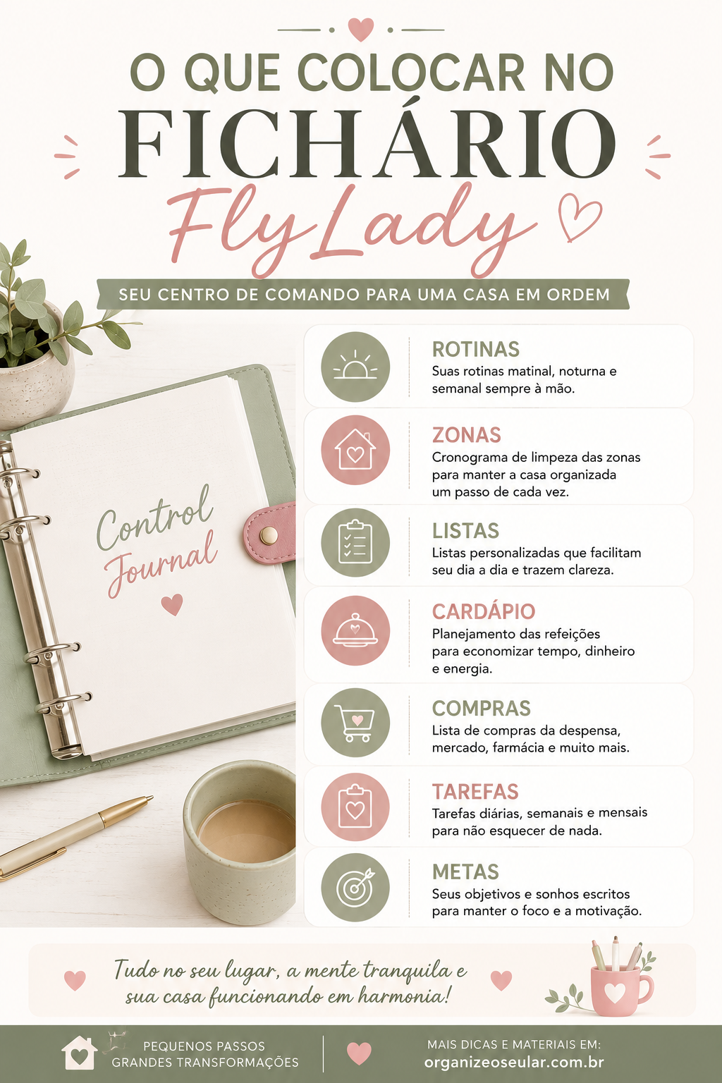 fichário flylady control journal
